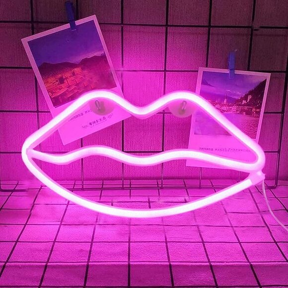 neon signs for wall decorcute LED neon lips sign lip shaped neon lights - Picture 3 of 9